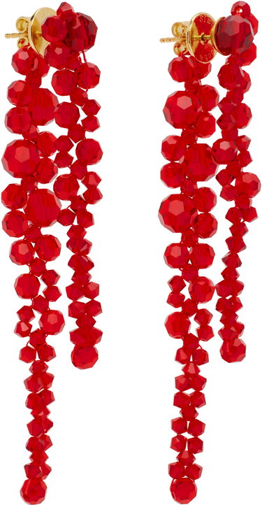 Náušnice Simone Rocha Simone Rocha Double Pierce Through Drip Earrings Biela | ERG520 0903, 4