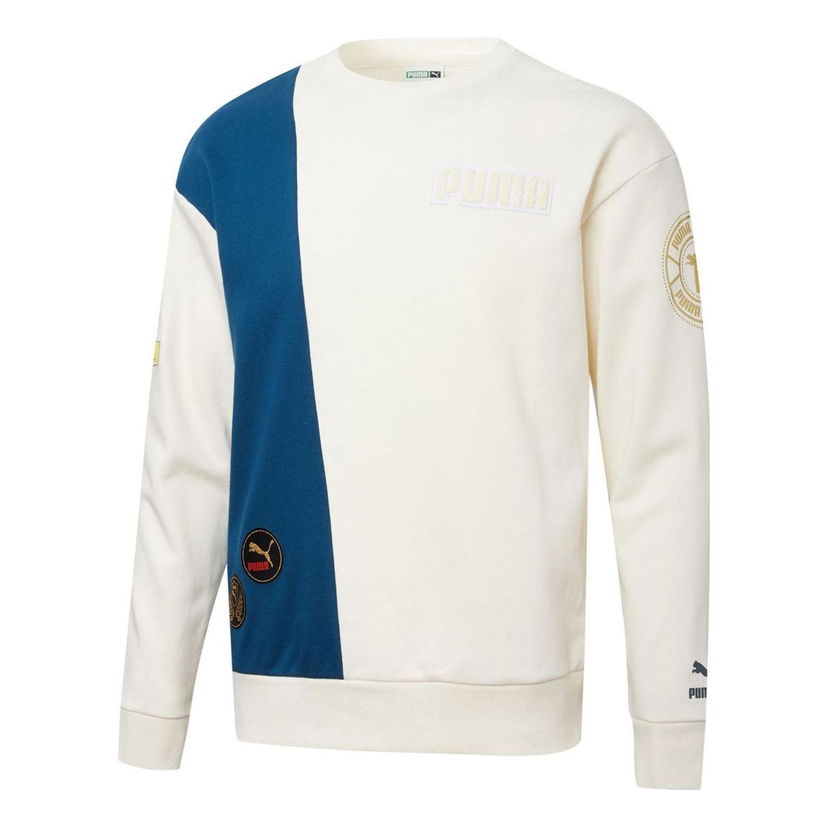 Mikina Puma Crewneck Long Sleeve Sweater Biela | 537008-65