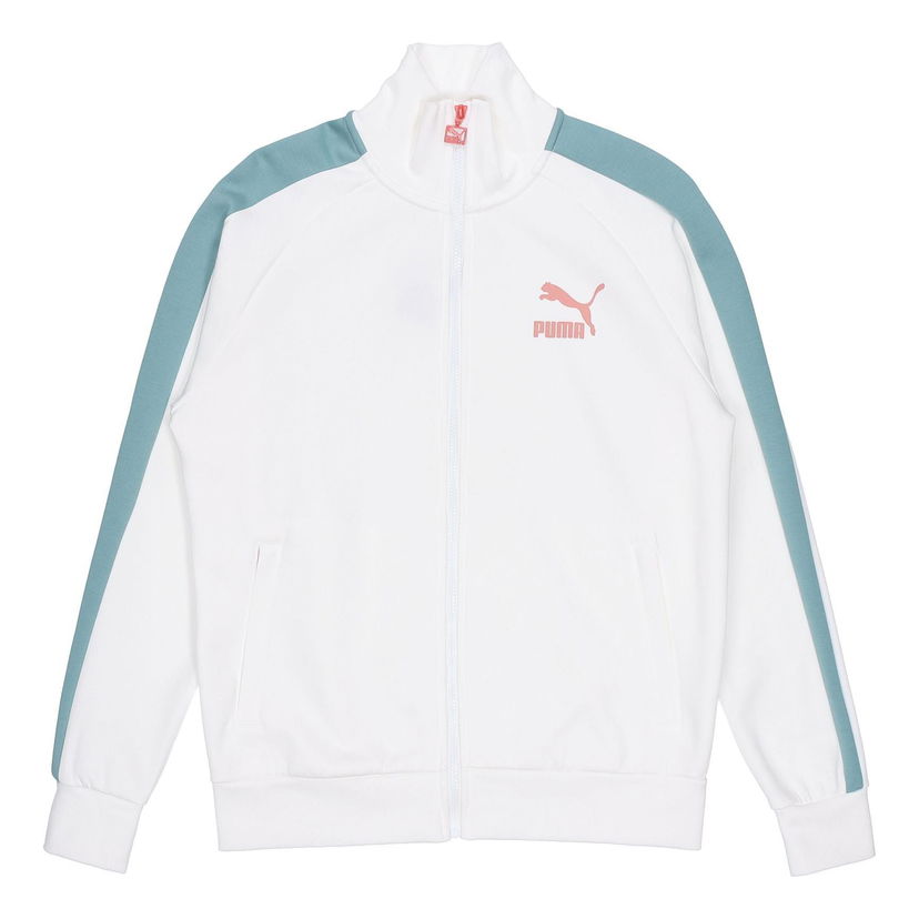 Súprava Puma Iconic Running Colorblock Stand Collar Jacket Biela | 531377-57
