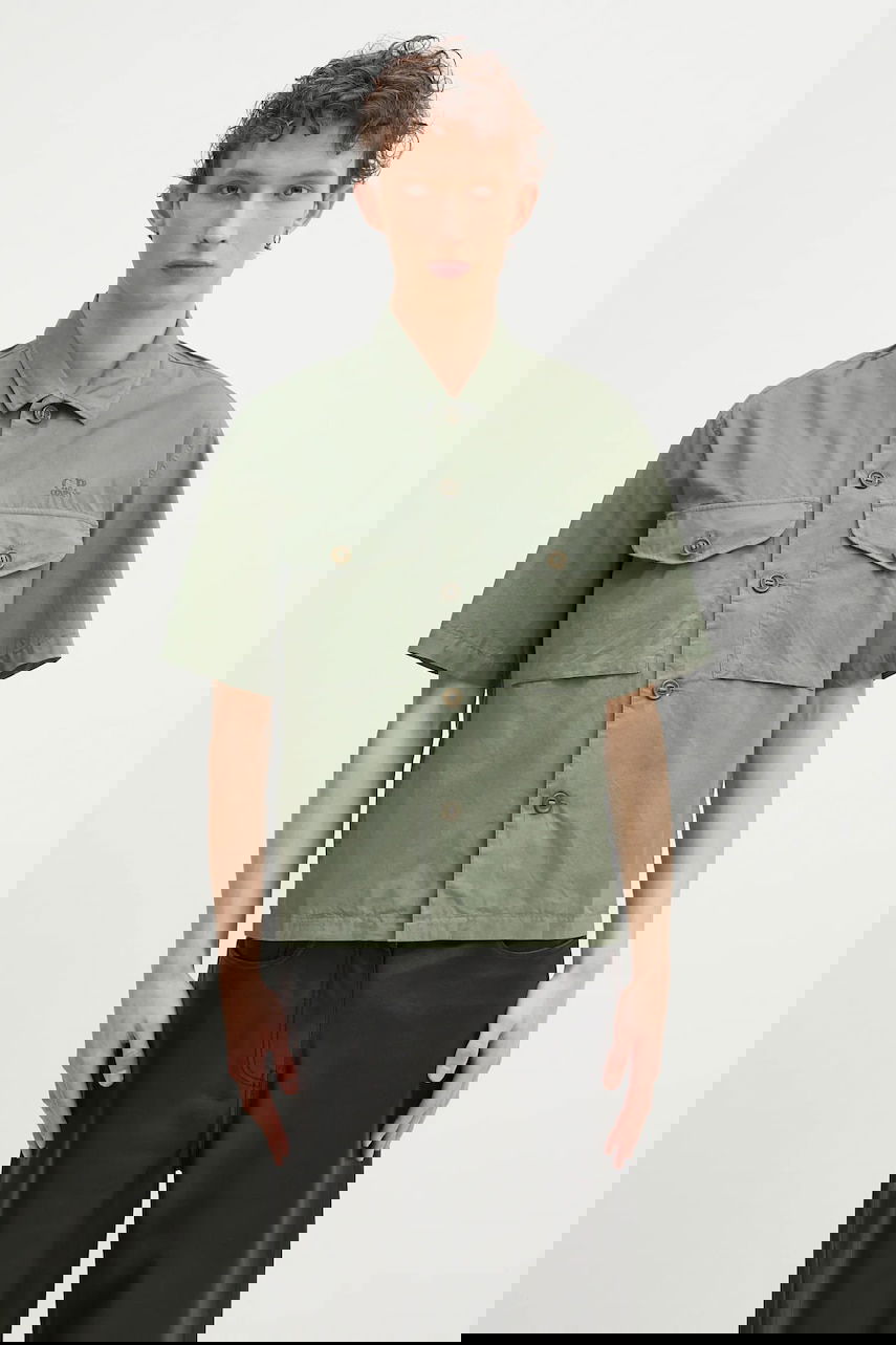 Košeľa C.P. Company Relaxed Short-Sleeved Shirt Zelené | 18CMSH236A005328G, 0