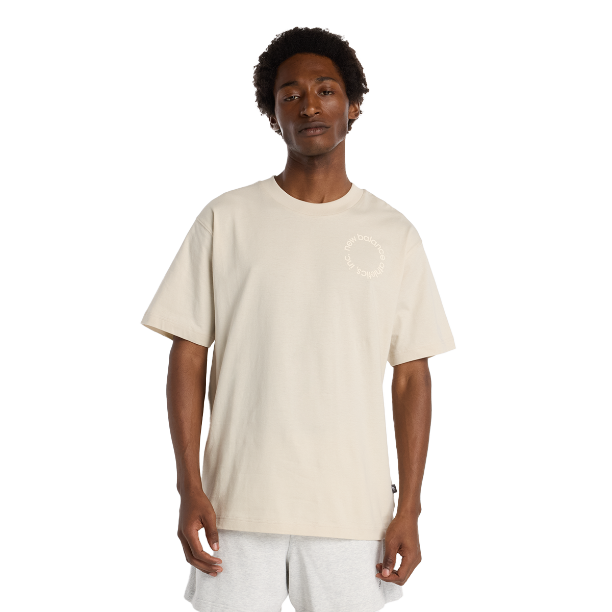 Tričko New Balance Circular Logo T-Shirt Béžová | MT53926-TWF, 0