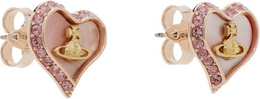 Náušnice Vivienne Westwood Pink Heart Shaped Crystal Earrings Ružová | 62010074-02G208-IM, 2