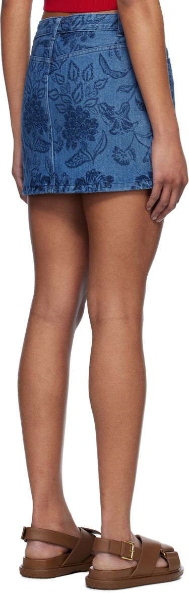 Sukňa A.P.C. A.P.C. Floral Denim Miniskirt Modrá | COHGQ-F06093, 2