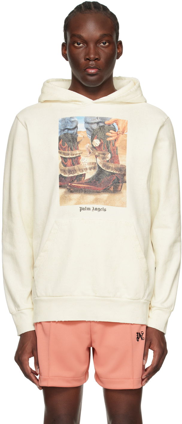 Mikina Palm Angels Dice Game Hoodie "Off-White" Béžová | PMBB117R24FLE0020384, 0