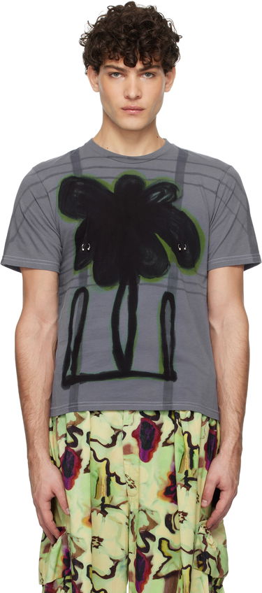 Tričko Collina Strada Collina Strada Pierced Graphic T-Shirt Šedá | XX3440, 0