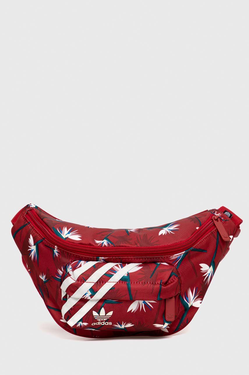 Ľadvinka adidas Originals Floral Print Waist Bag Červená | HK0292, 0