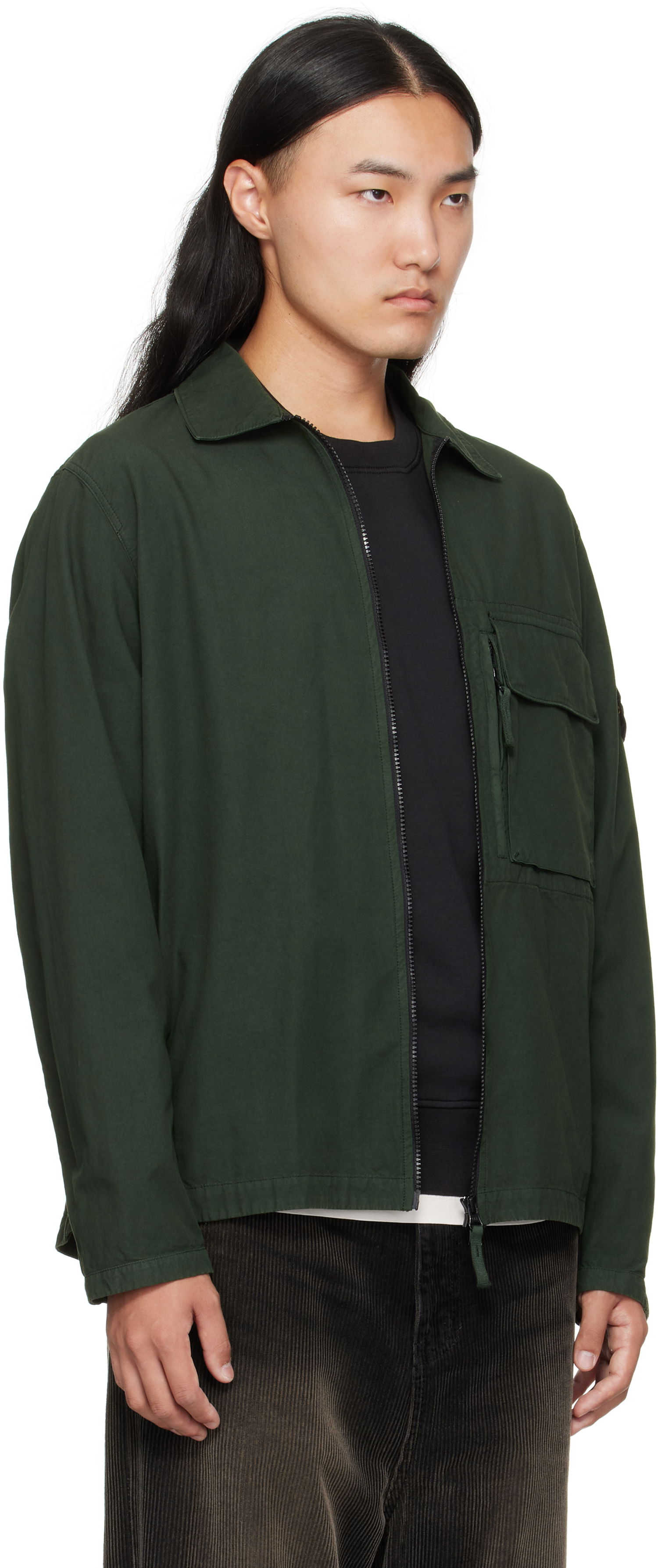 Bunda Stone Island Canvas Weave Cotton Jacket Zelené | K2S15 1200004 S0179, 1