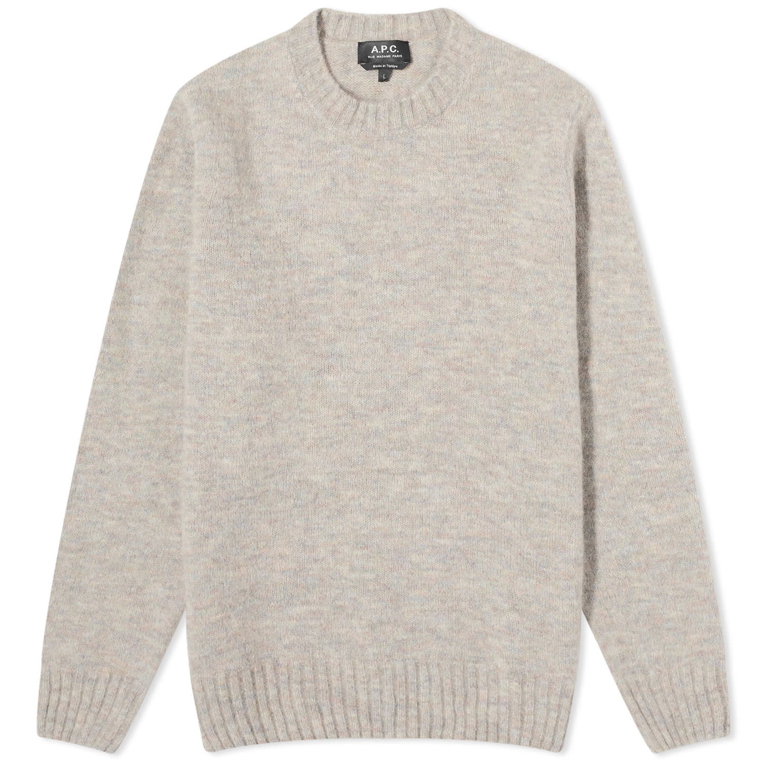 Sveter A.P.C. Lucas Brushed Alpaca Crewneck Šedá | WOAOG-H23151-PLB, 0
