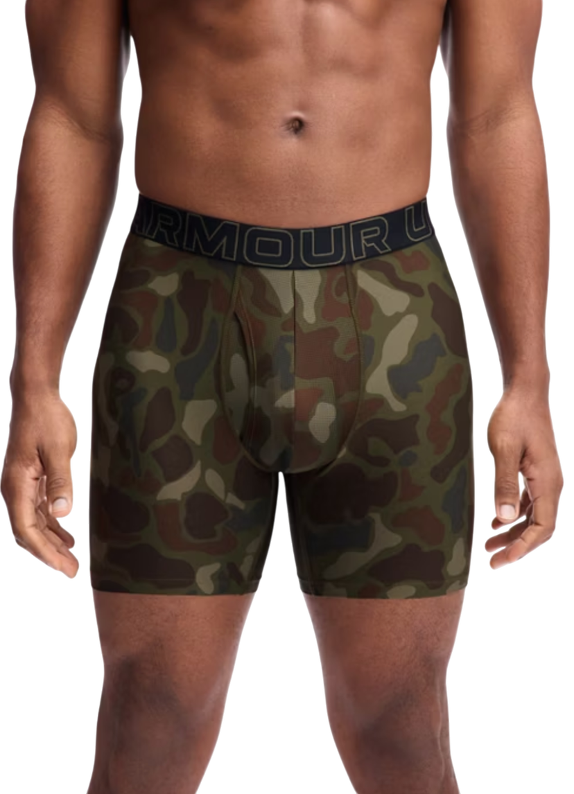 Boxerky Under Armour Under Armour Print 6in Boxer Shorts (3-Pack) Zelené | 1383879-392