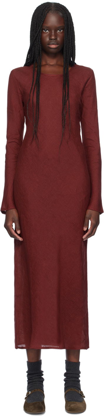 Šaty Baserange Maxi Dress Vínová | DRDYL-LI-AU24, 0