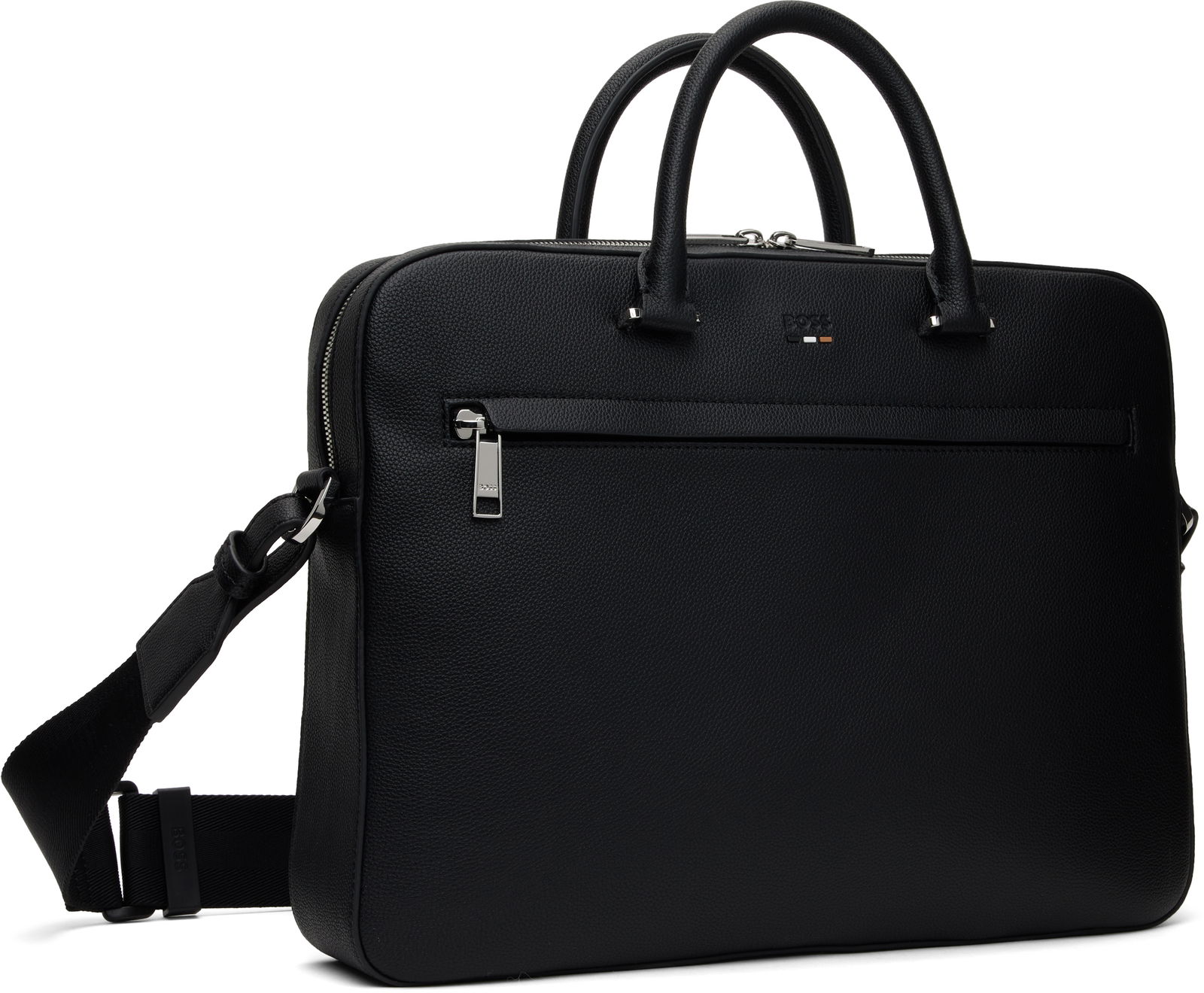 Faux-Leather Briefcase