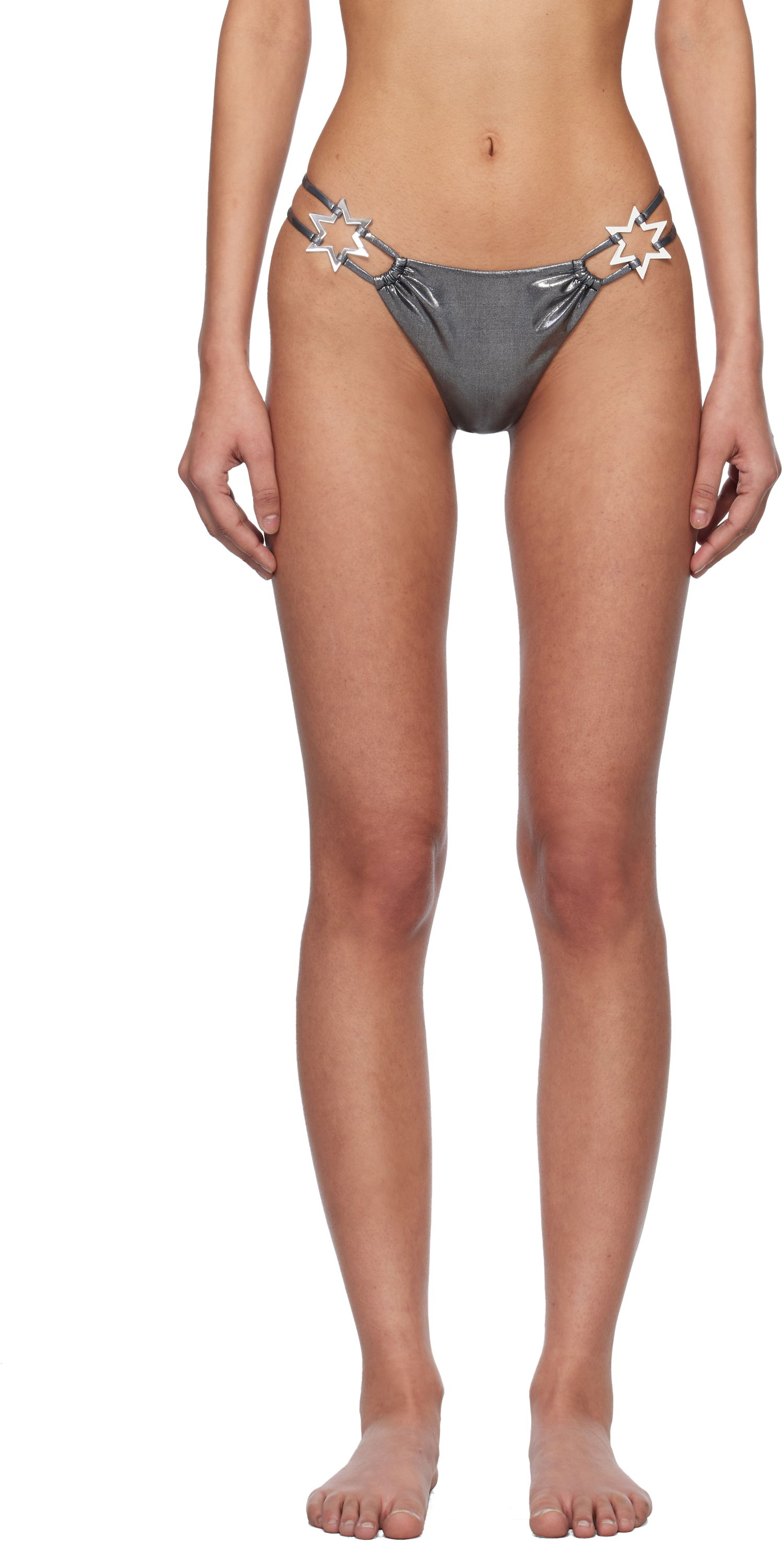 Plavky MISBHV MISBHV Hollywood Bikini Bottom Šedá | 250W603, 0