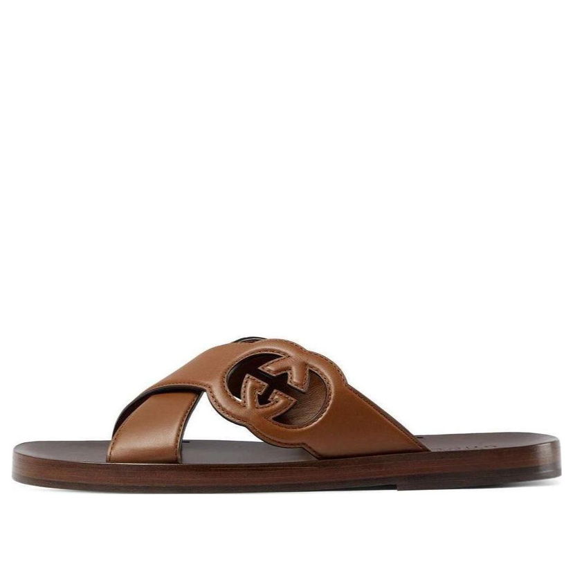 Tenisky a topánky Gucci Gucci Interlocking G Slide Sandals Hnedá | 738471-US000-2535