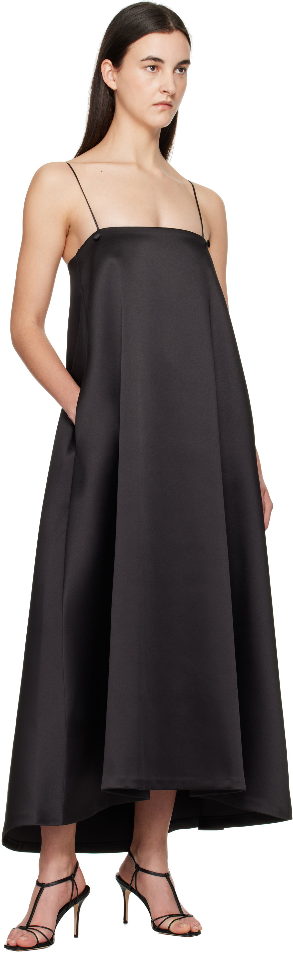 Róhe Voluminous Satin Evening Maxi Dress