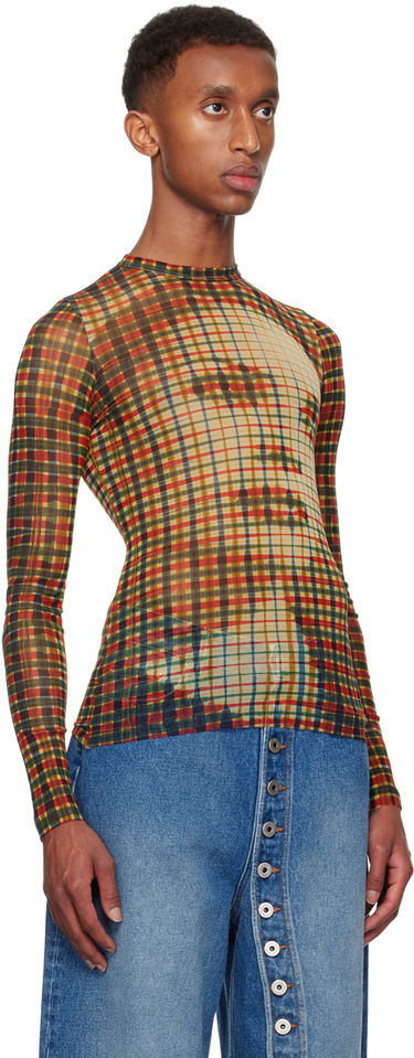 Tričko Jean Paul Gaultier Gaultier Tartan Face Long Sleeve T-Shirt Rôznofarebný | 24/31-F-TO224-T563-95105030, 3