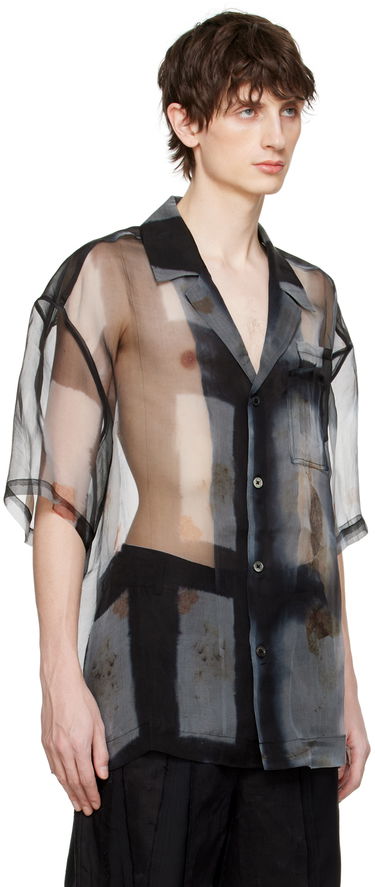 Košeľa Feng Chen Wang Feng Chen Wang Plant-Dyed Semi-Sheer Shirt Šedá | FUS17SR17, 1