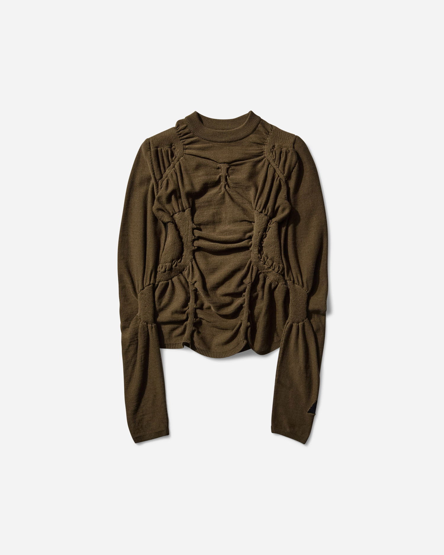 Sveter ROA Pinched Wool Knit Top Zelené | RBWW063YA24 GRN0012, 1