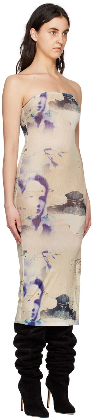 Šaty Miaou Miaou Lila Print Midi Dress Béžová | 5025PM2COR, 1