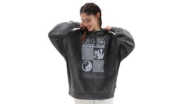 Mikina Vans Symbolism Oversized Hoodie Šedá | VN0A7RNEBLK, 1