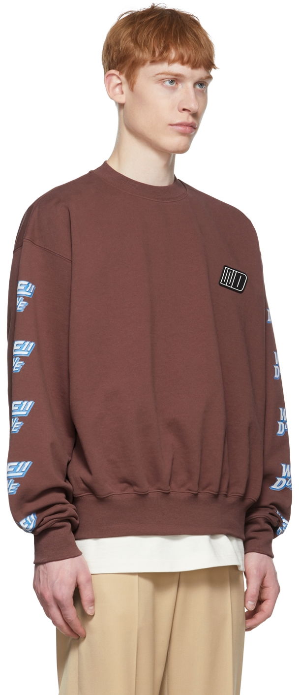 Mikina We11done We11done Cotton Graphic Sweatshirt Hnedá | WD-TS1-22-693-U-BR, 1