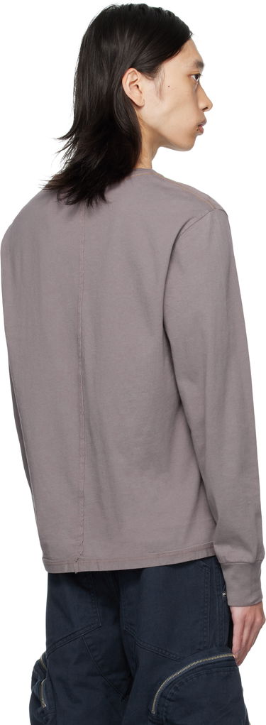 Tričko Eckhaus Latta Eckhaus Latta Lapped Long Sleeve T-Shirt Šedá | 302-EL-PF25-SK, 2
