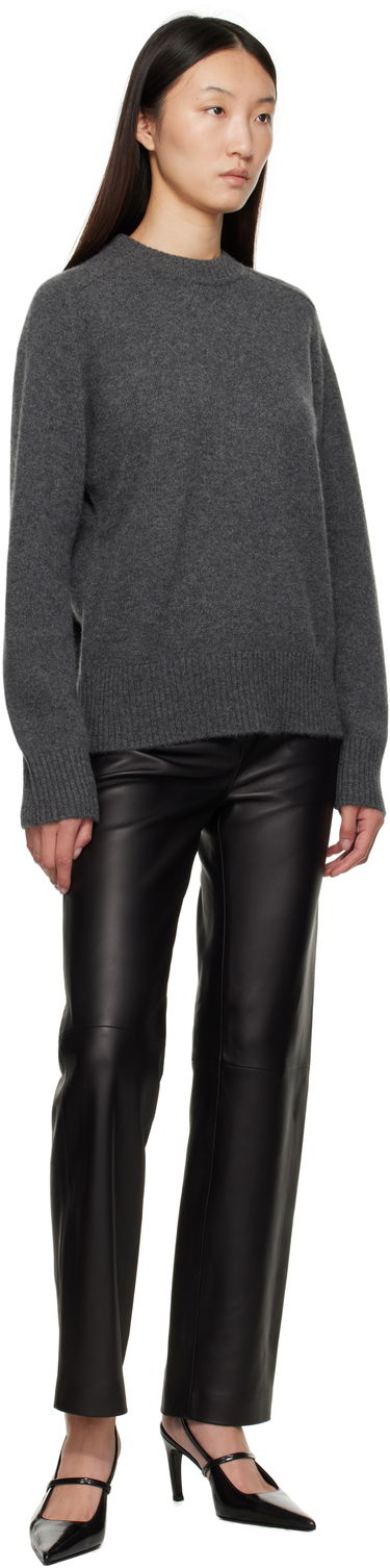 Nohavice Loulou de Saison Cobe Paneled Straight-Leg Leather Pants Čierna | COBE, 3