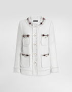 Dolce & Gabbana Single-breasted Tweed Jacket With Jewel Embroidery