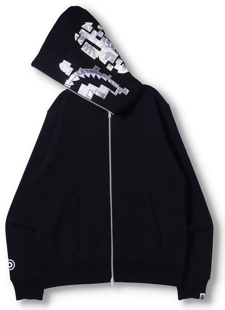 Mikina BAPE Digital Shark Full Zip Čierna | 001ZPI301012M, 1