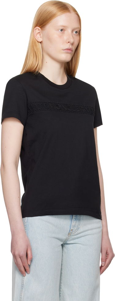 Tričko Moncler Moncler Short Sleeve T-Shirt with Lace Detail Žltá | K10938C0004489AUO, 4