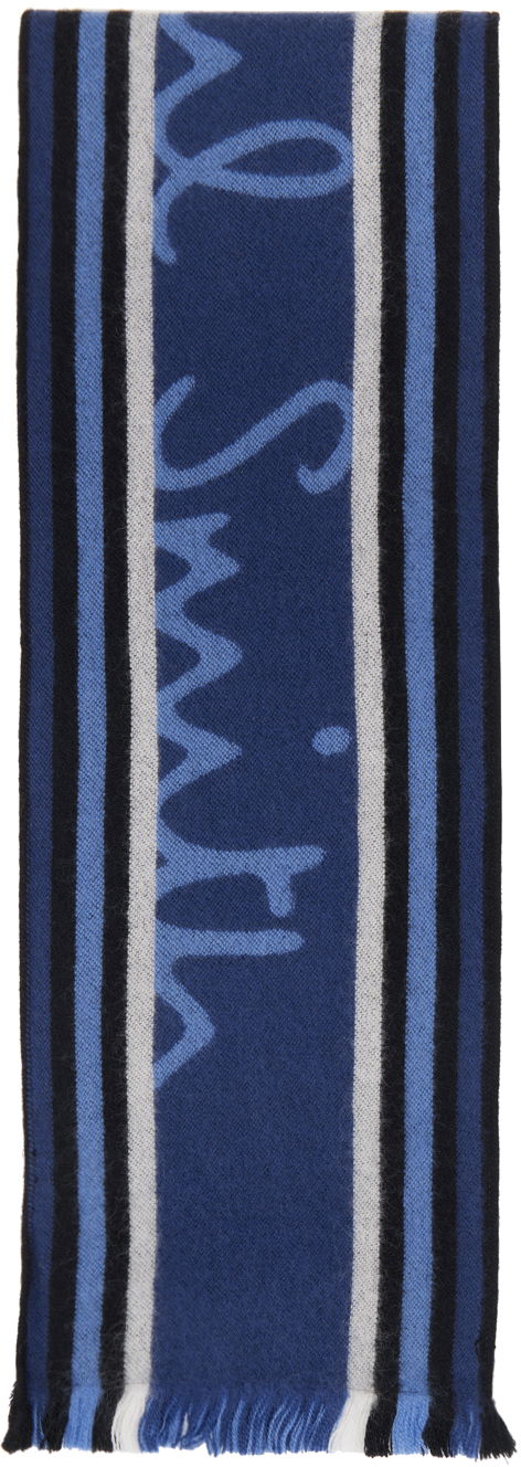 Šál Paul Smith PS Paul Smith 'PS' Team Scarf Modrá | M2A-150G-M461-47-0, 1