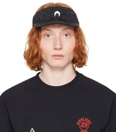 Šiltovka Marine Serre Marine Serre Recycled Moire Visor Cap Čierna | UHG037A CWOV0030, 0
