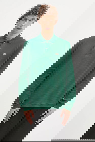 Polo tričko Lacoste Cotton Long-Sleeve Polo Zelené | L1312.032, 0