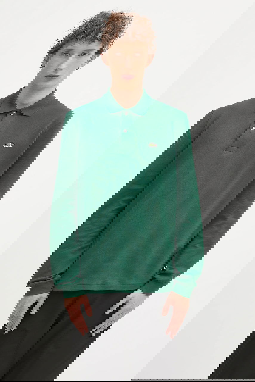 Polo tričko Lacoste Cotton Long-Sleeve Polo Zelené | L1312.032, 0