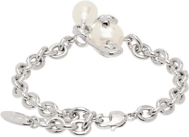 Náramok Vivienne Westwood Vivienne Westwood Claude Small Chain Bracelet with Pearl Charms Metalická | 61020246-02P103-, 1