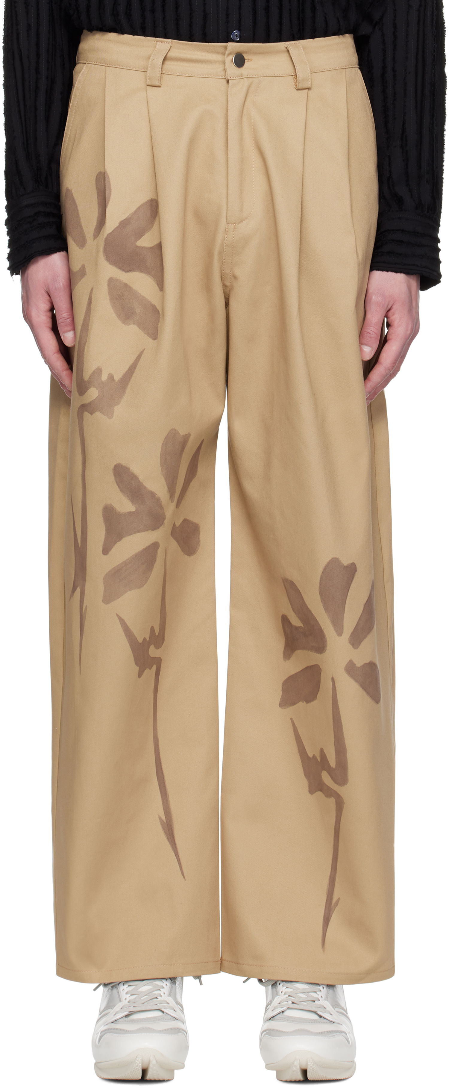 Nohavice Collina Strada Collina Strada Catchfly Print Trousers Béžová | XX6042, 0