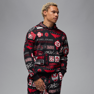 Mikina Jordan Jordan Essentials Print Fleece Hoodie Čierna | HM7254-010, 1