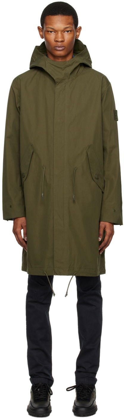 Kabáty Stone Island Ghost Piece Coat Zelené | 7815704F1, 0