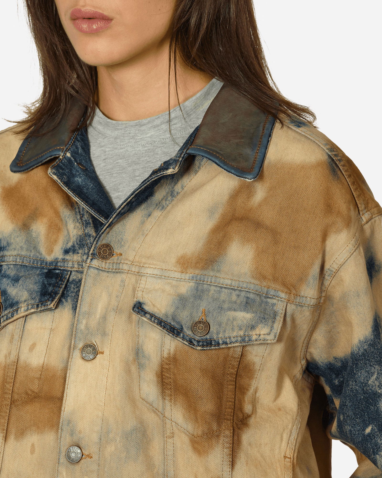 Bleached Denim Jacket Acid Savas Wash