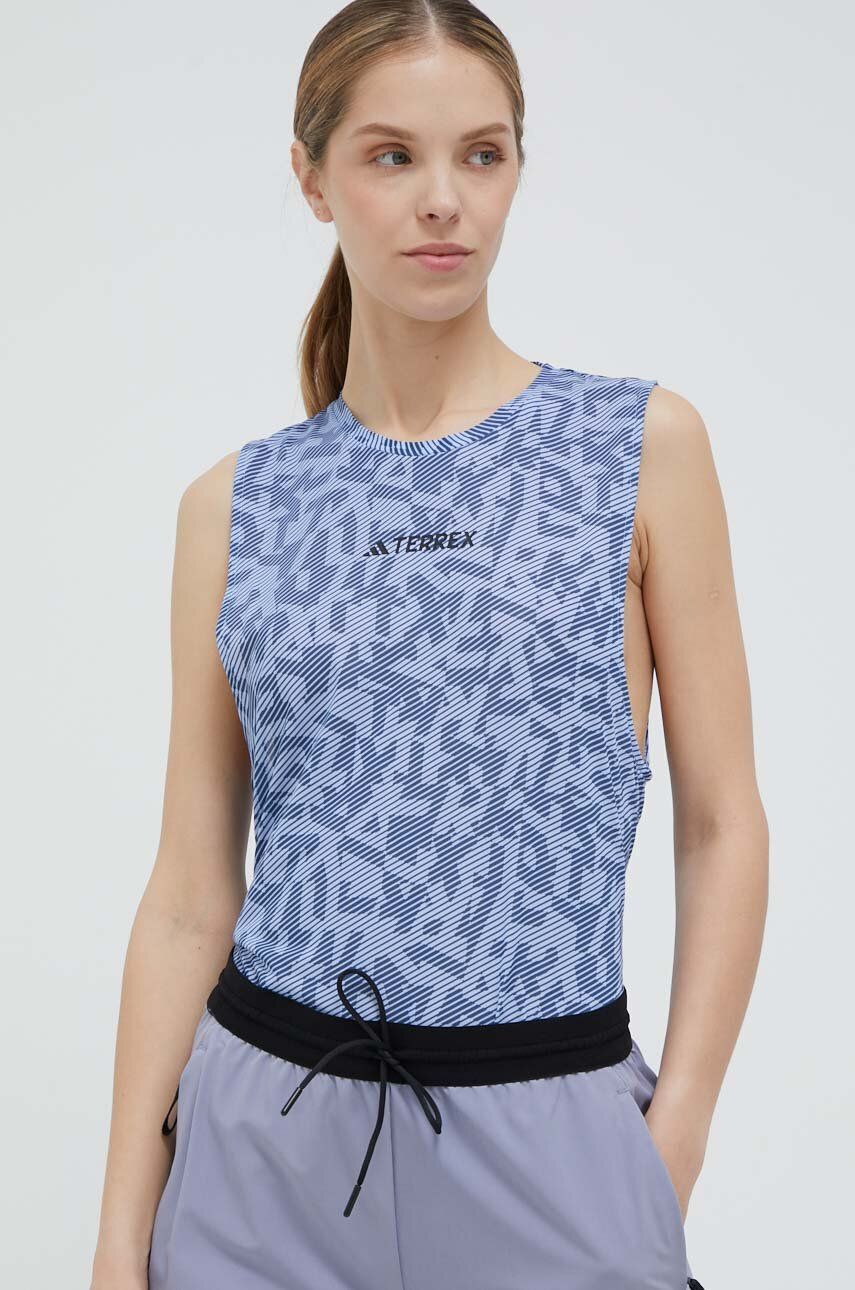 Tielko adidas Performance TERREX Agravic Trailrunning Tank Top Modrá | HZ1314, 0
