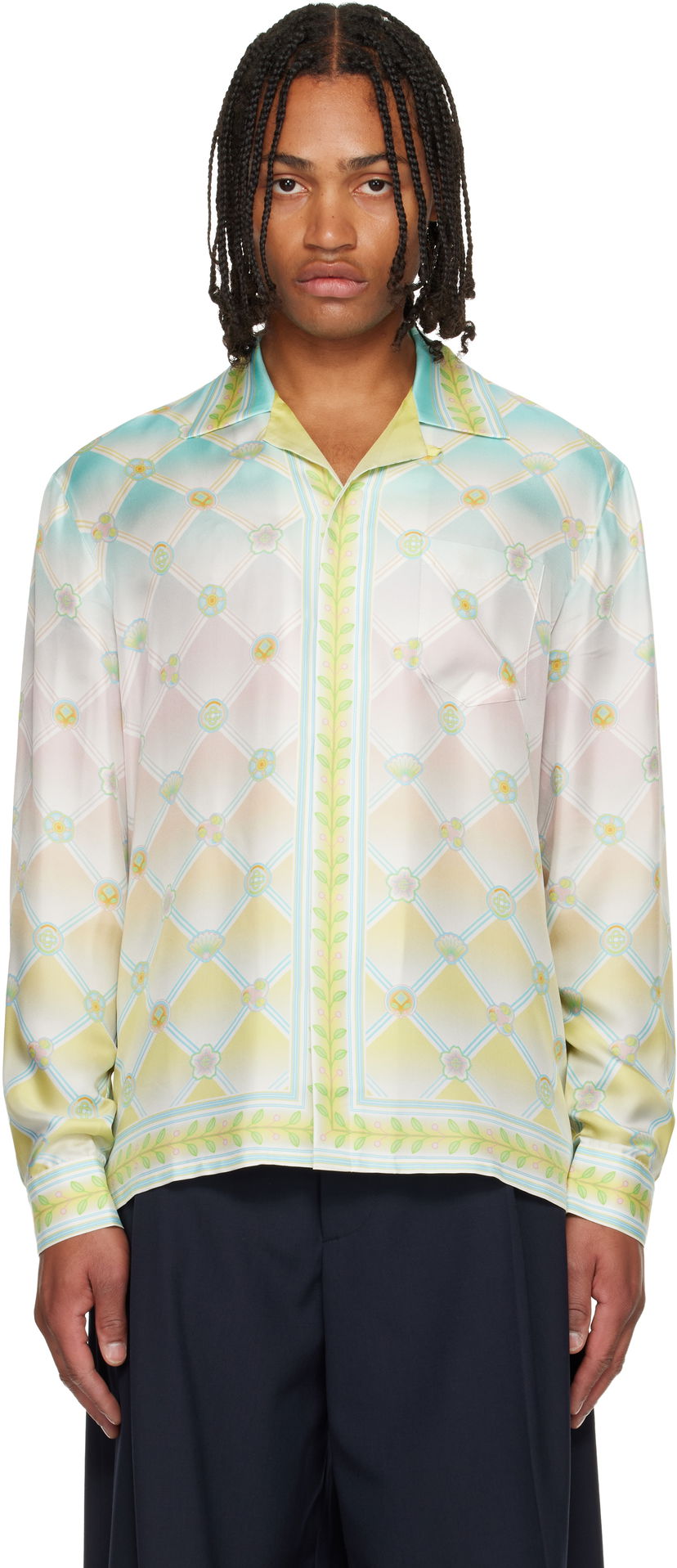 Košeľa Casablanca Casablanca Multicolor Long Sleeve Shirt Rôznofarebný | U-AW25-SH-006-02-M