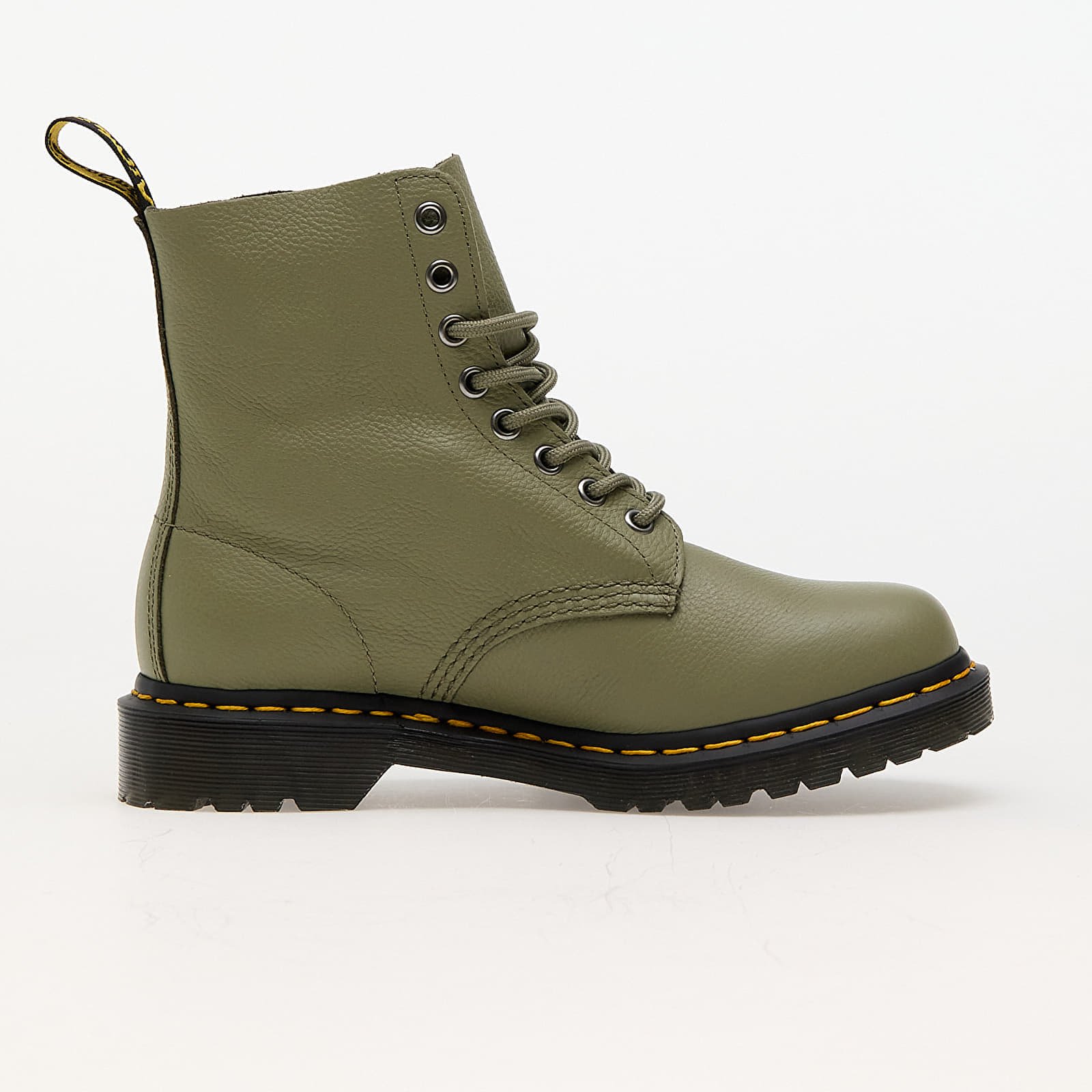 1460 Pascal Virginia Leather 8-Eye Boots - Muted Olive