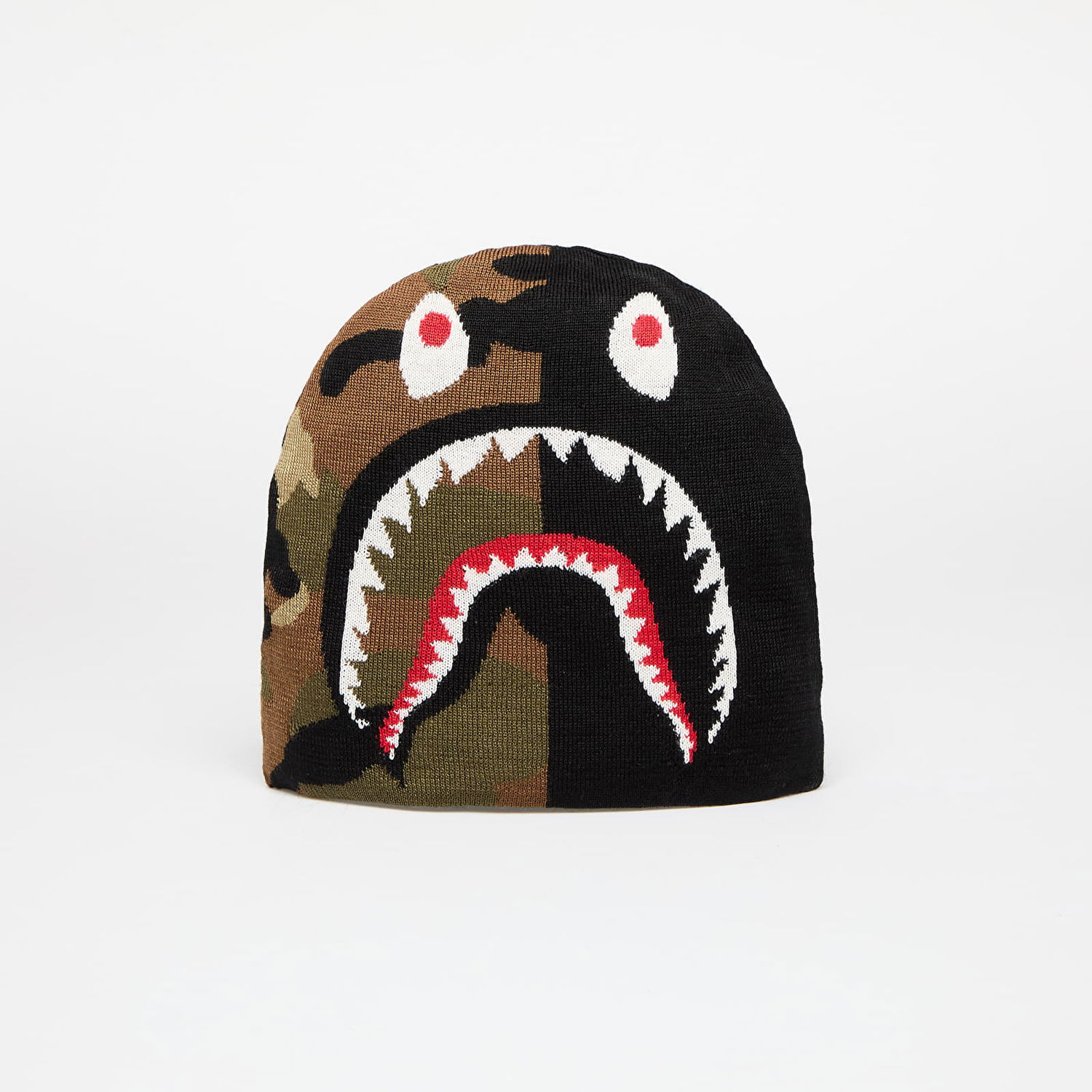 Kulicha BAPE Shark Knit Hat Hnedá | 001HTK701006M BLK, 0