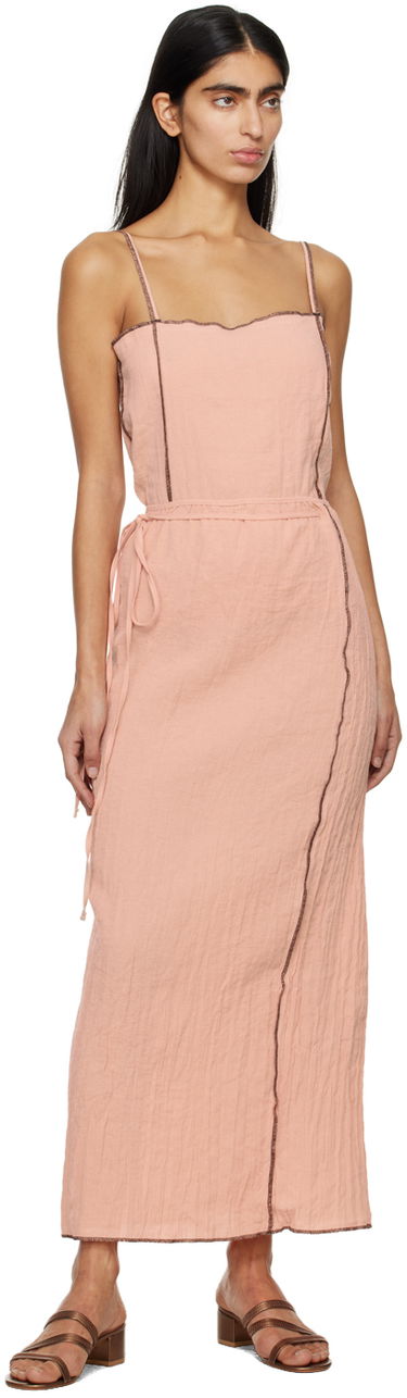 Šaty Baserange Baserange Shok Sleeveless Midi Dress Ružová | TOSKS-LC-SP24, 4