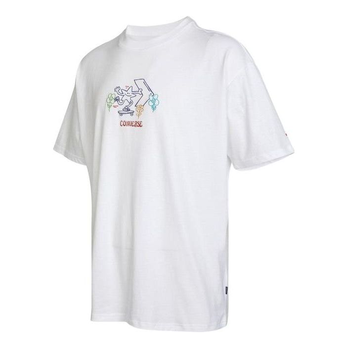 Tričko Converse Pushing Along Graphic T-Shirt Biela | 10023267-A01