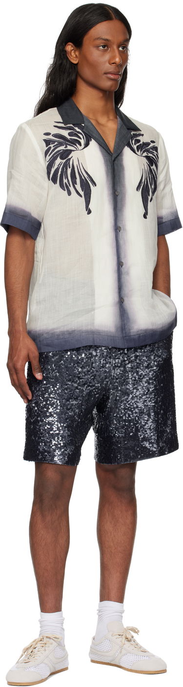 Košeľa Dries Van Noten Dries Van Noten Embroidered Linen Shirt Šedá | 251-080748-1268, 3