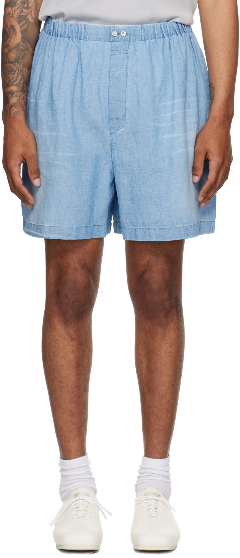Šortky Acne Studios Acne Studios Stamp Shorts Modrá | BE0183-