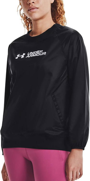Mikina Under Armour Recover Woven Shine Crew Čierna | 1364012-001, 0