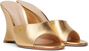 Doplnky Gianvito Rossi Gianvito Rossi Nappa Silk Wedge Sandals Metalická | G10095-95RIC-NPS, 3
