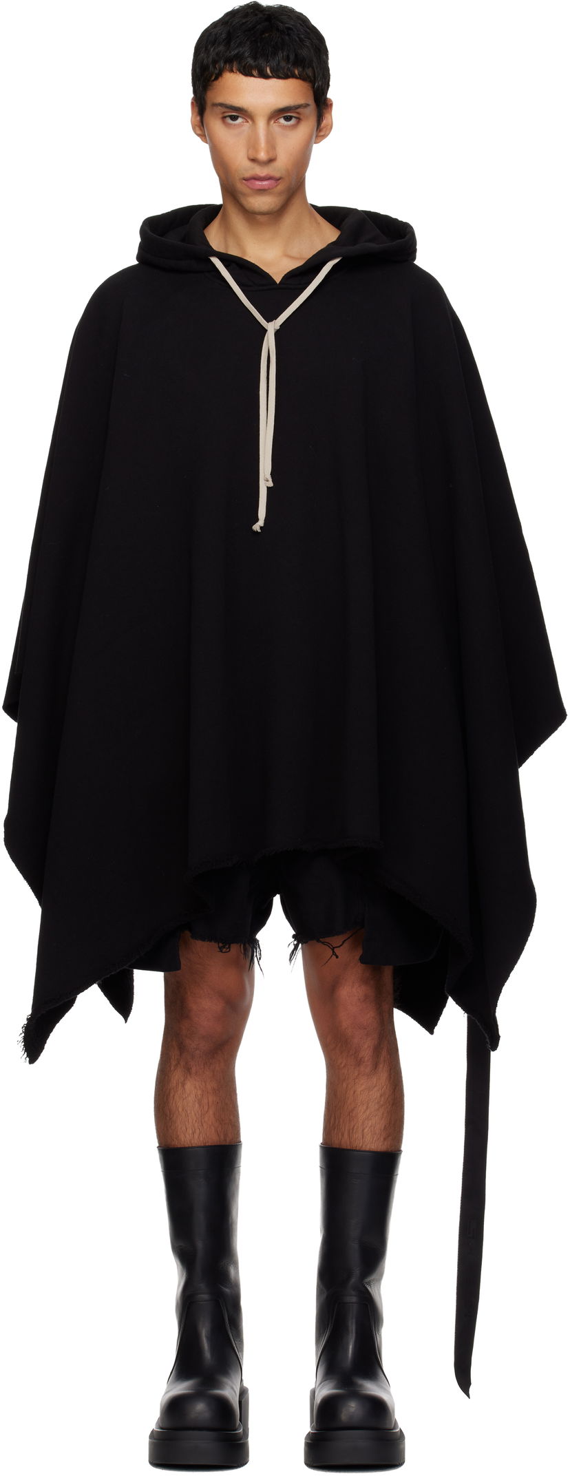 Mikina Rick Owens DRKSHDW Poncho Hoodie Čierna | DU02E7275 FSL