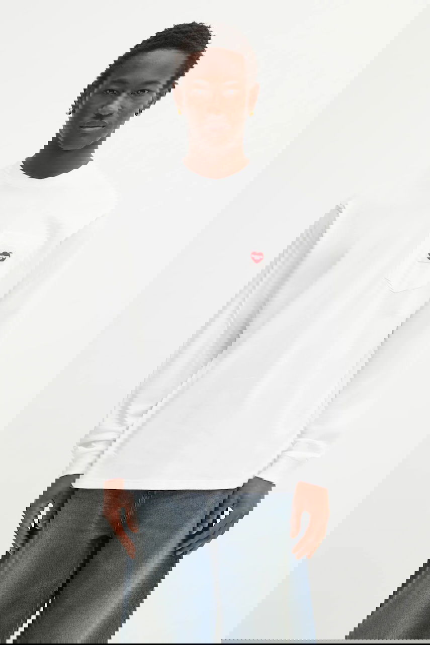 Tričko Carhartt WIP Carhartt WIP L/S Pocket Heart T-Shirt Biela | I035300.1WZXX, 0